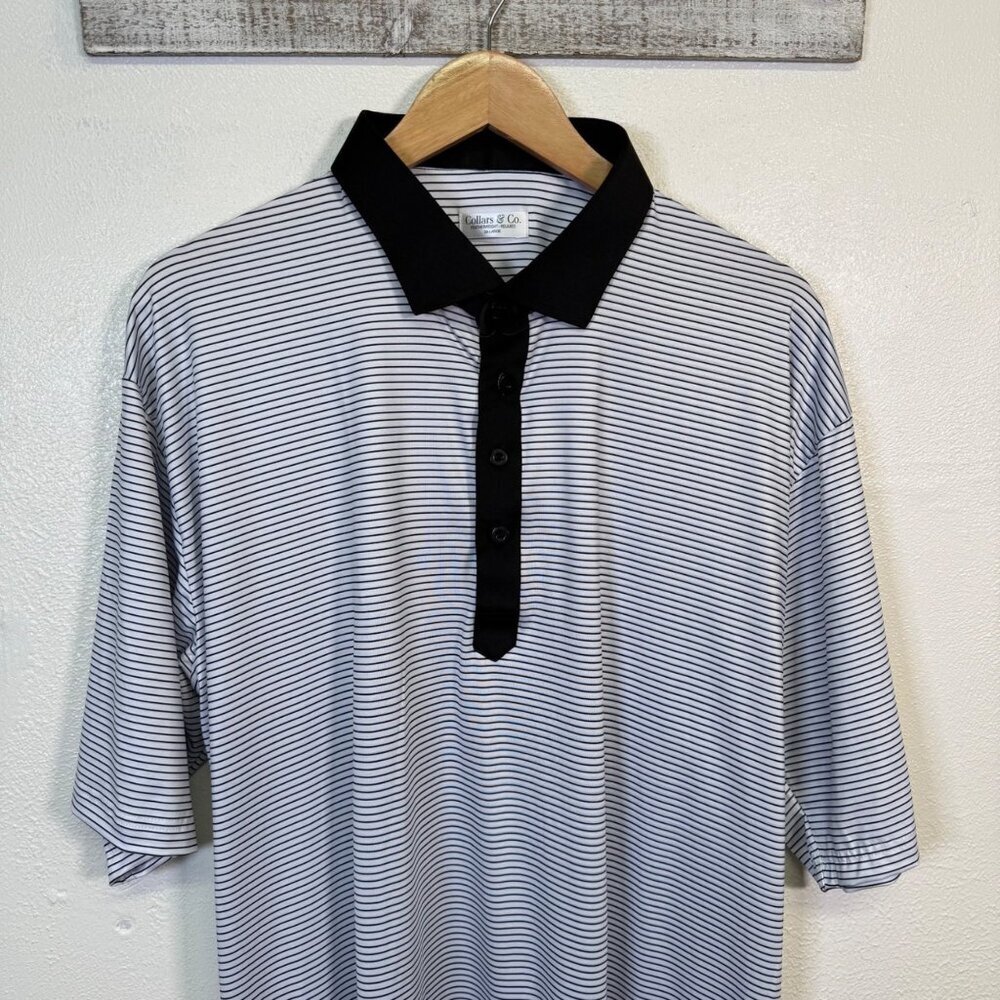 Collars & Co Dress Collar Polo Featherweight Preston Black 2XLCareer Preppy